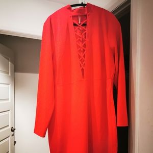 Criss-cross open front dress